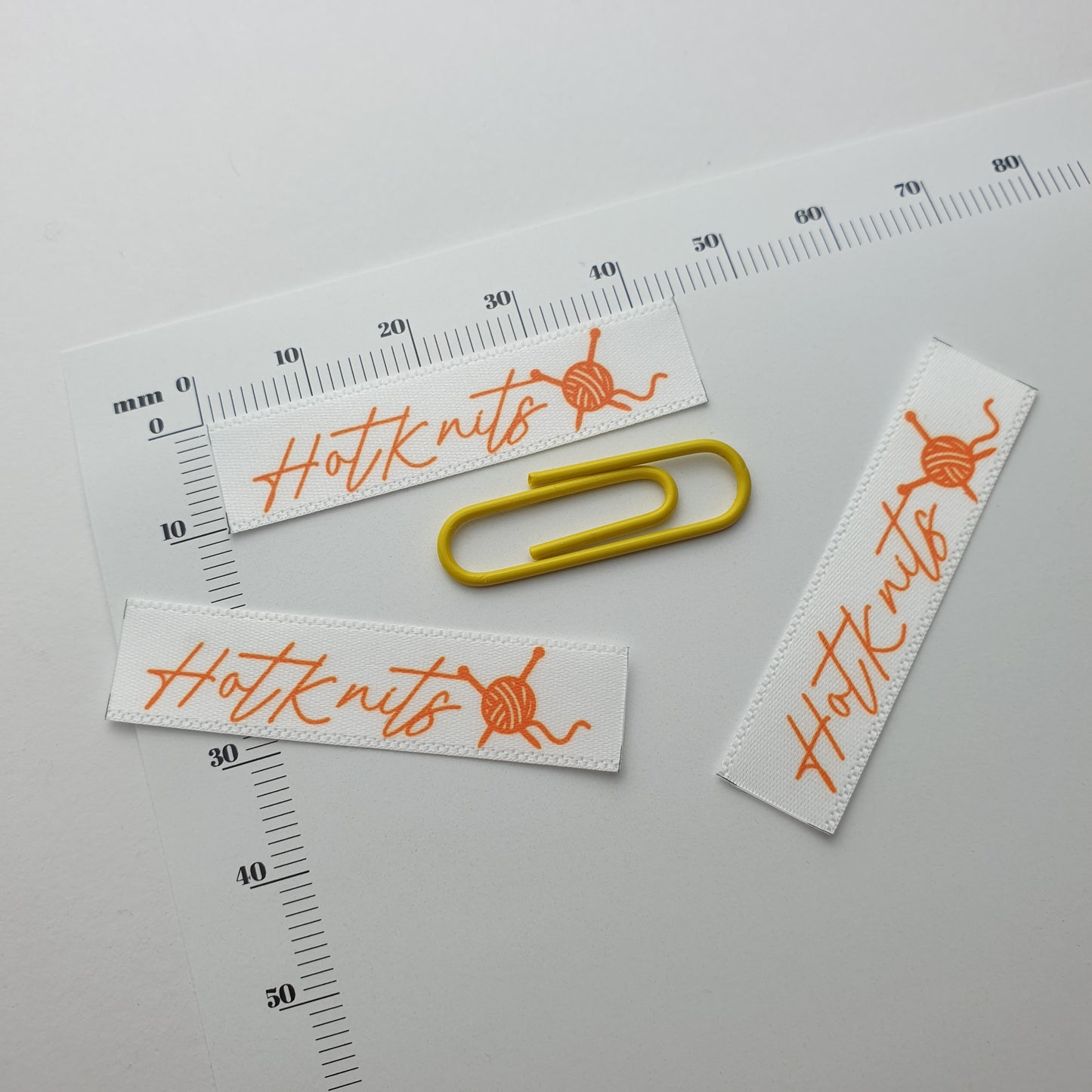 ~WHITE SATIN - PERMANENT PRINT - FABRIC LABELS